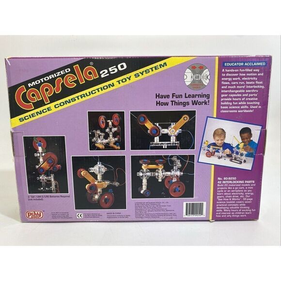 Vintage Capsela 250 Motorized Science Construction Toy System#80-9250 NEW - Picture 3 of 7